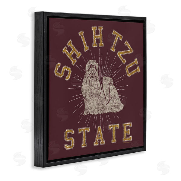 Stupell Industries Spirit Animals/Life Is High | Shih Tzu State Varsity Wall Art