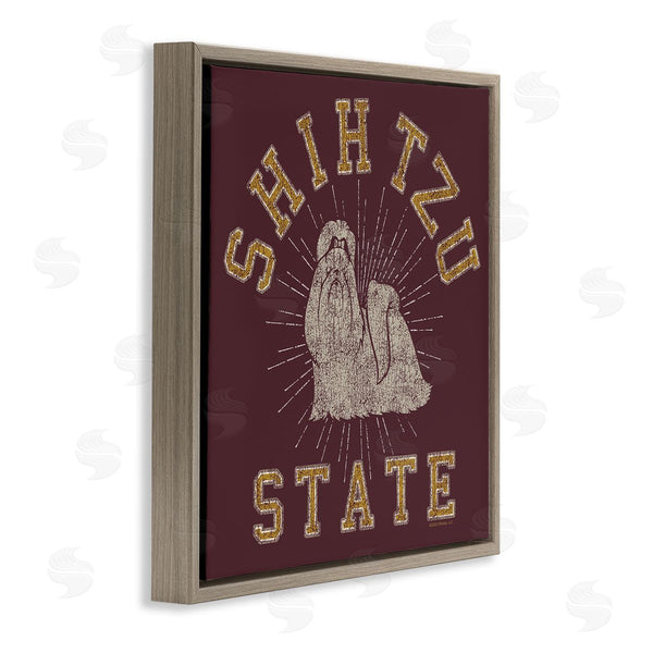 Stupell Industries Spirit Animals/Life Is High | Shih Tzu State Varsity Wall Art