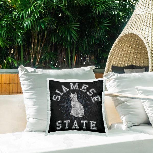 Stupell Industries Spirit Animals/Life Is High | Siamese Cat State Printed Throw Pillow