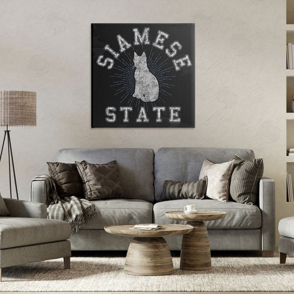 Stupell Industries Spirit Animals/Life Is High | Siamese Cat State Wall Art