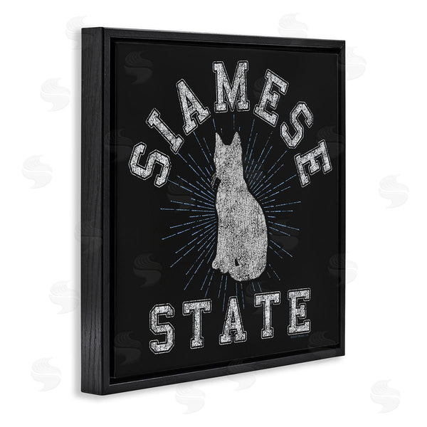 Stupell Industries Spirit Animals/Life Is High | Siamese Cat State Wall Art