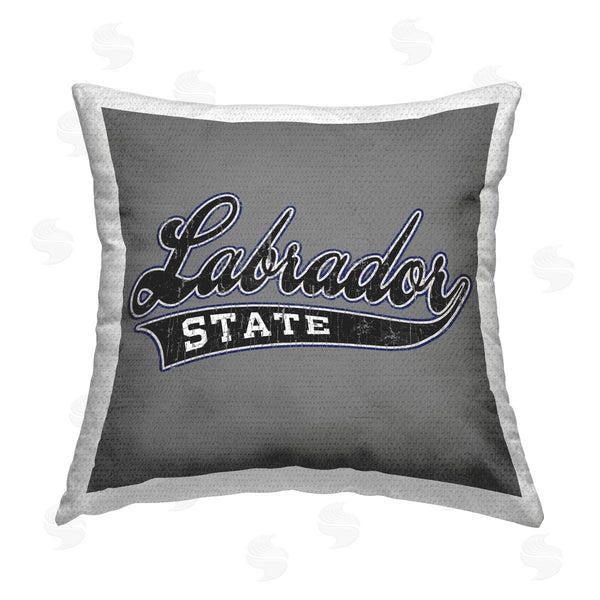 Stupell Industries Spirit Animals/Life Is High | Varsity Labrador State College Printed Throw Pillow