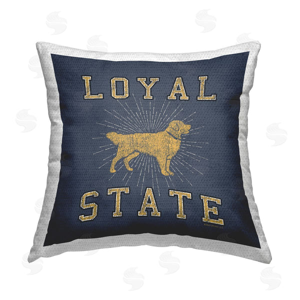 Stupell Industries Spirit Animals/Life Is High | Varsity Loyal State Printed Throw Pillow