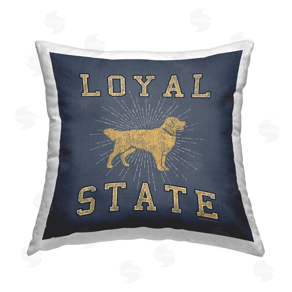 stupell industries Spirit Animals/Life Is High | Varsity Loyal State Printed Throw Pillow