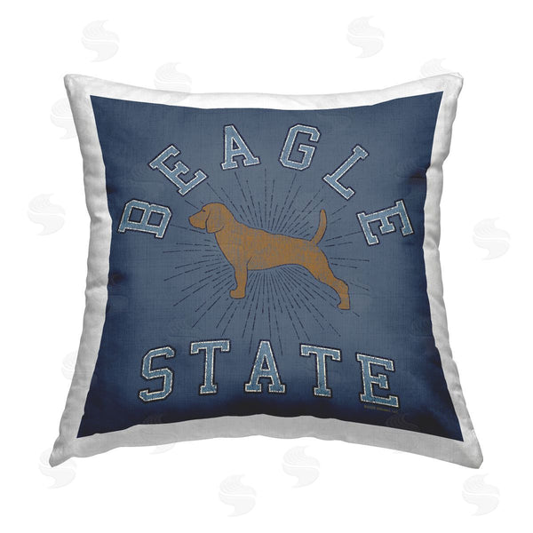 stupell industries Spirit Animals/Life Is High | Vintage Beagle State Printed Throw Pillow