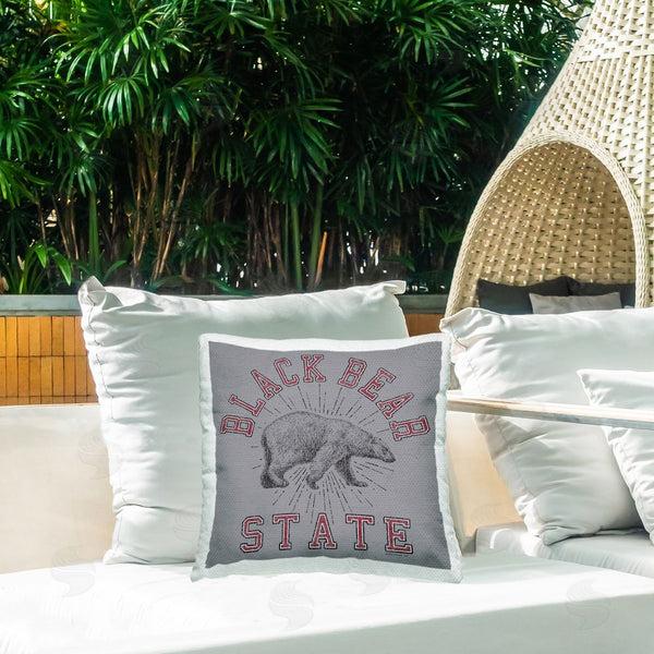 Stupell Industries Spirit Animals/Life Is High | Vintage Black Bear State Printed Throw Pillow