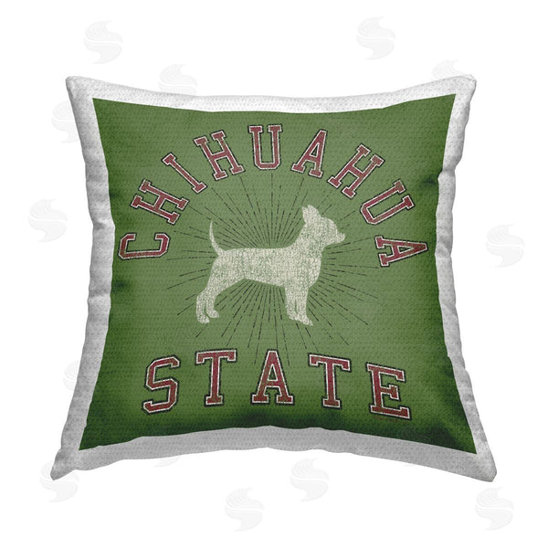 Stupell Industries Spirit Animals/Life Is High | Vintage Chihuahua State Printed Throw Pillow