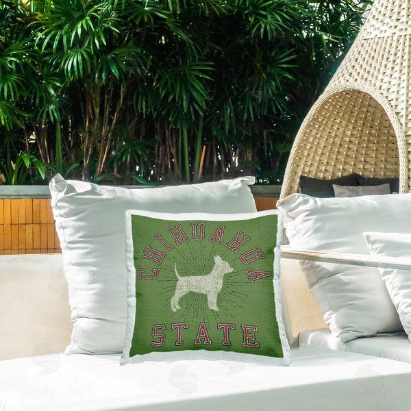 Stupell Industries Spirit Animals/Life Is High | Vintage Chihuahua State Printed Throw Pillow
