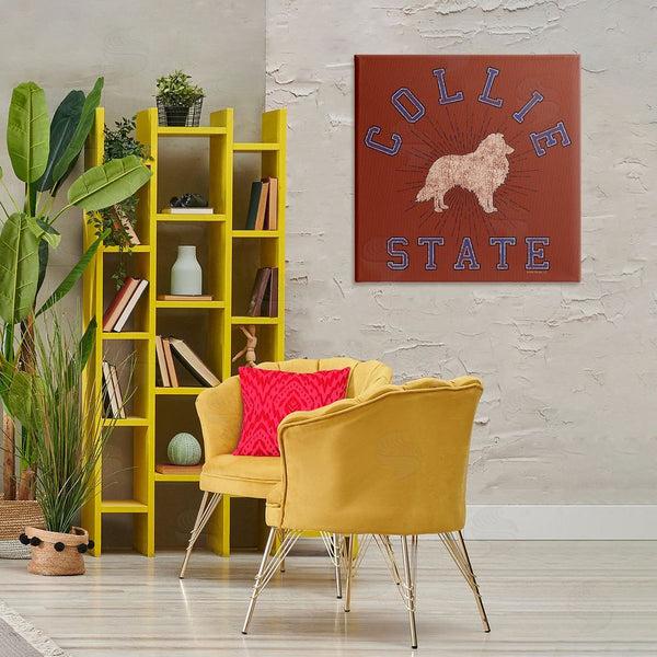 Stupell Industries Spirit Animals/Life Is High | Vintage Collie State Wall Art