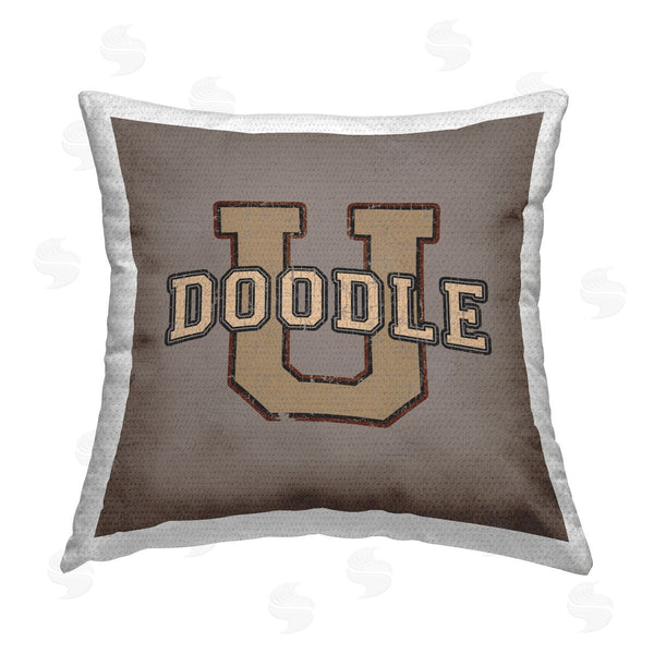 Stupell Industries Spirit Animals/Life Is High | Vintage Doodle U Printed Throw Pillow