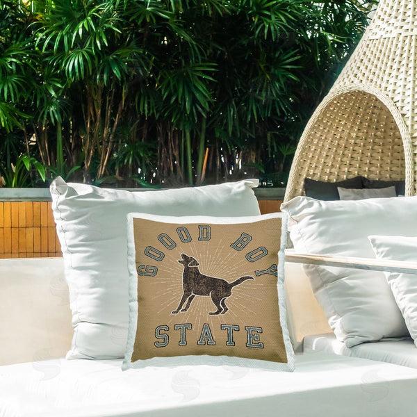 Stupell Industries Spirit Animals/Life Is High | Vintage Good Boy State Printed Throw Pillow
