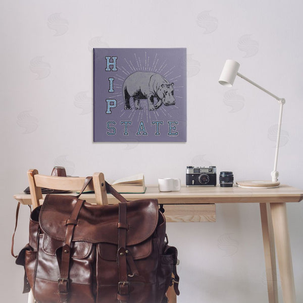 Stupell Industries Spirit Animals/Life Is High | Vintage Hippo State Wall Art