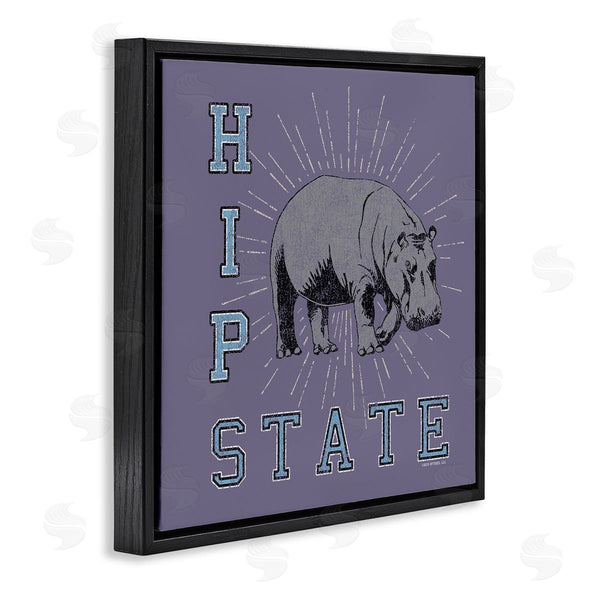 Stupell Industries Spirit Animals/Life Is High | Vintage Hippo State Wall Art