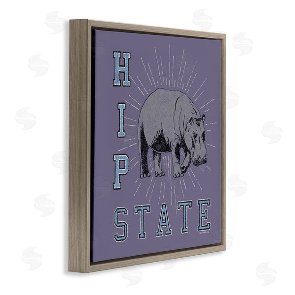 Stupell Industries Spirit Animals/Life Is High | Vintage Hippo State Wall Art