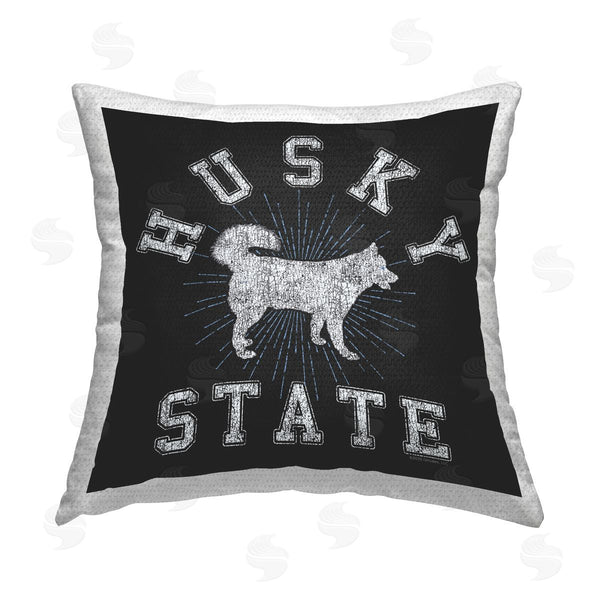 Stupell Industries Spirit Animals/Life Is High | Vintage Husky State Printed Throw Pillow