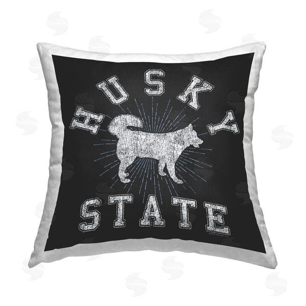 stupell industries Spirit Animals/Life Is High | Vintage Husky State Printed Throw Pillow