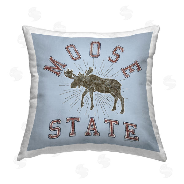 stupell industries Spirit Animals/Life Is High | Vintage Moose State Printed Throw Pillow