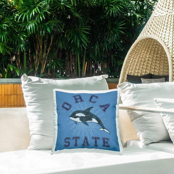 Stupell Industries Spirit Animals/Life Is High | Vintage Orca State Printed Throw Pillow