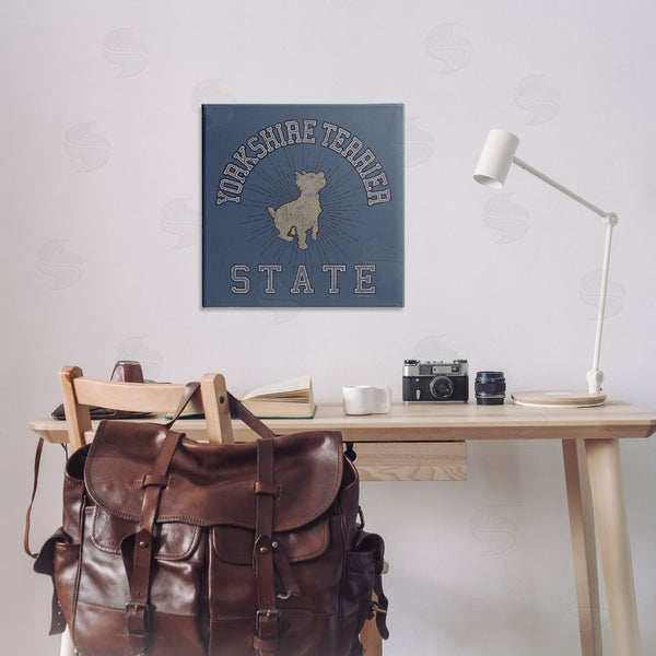 Stupell Industries Spirit Animals/Life Is High | Yorkshire Terrier State Wall Art