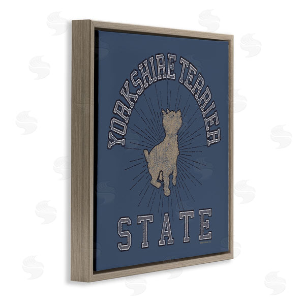 Stupell Industries Spirit Animals/Life Is High | Yorkshire Terrier State Wall Art