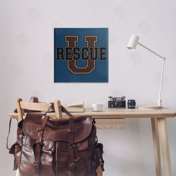 Stupell Industries Spirit Animals | Rescue U Vintage Varsity Wall Art
