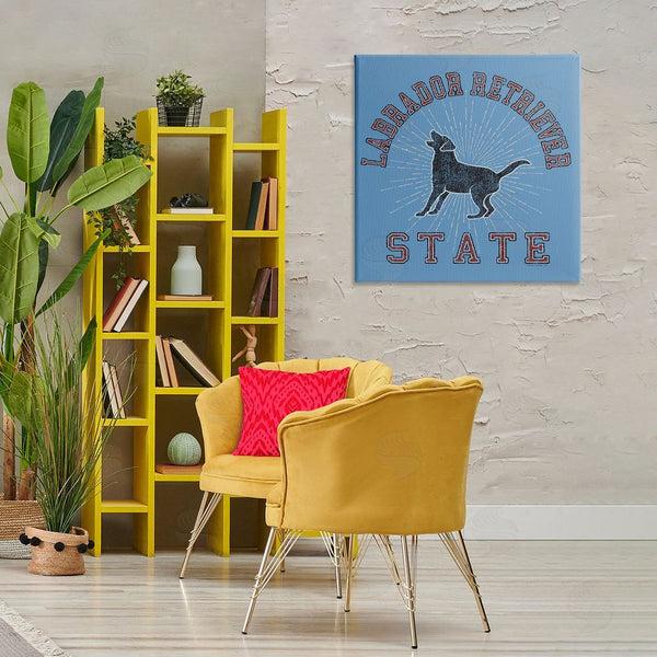 Stupell Industries Spirit Animals | Varsity Labrador State Wall Art