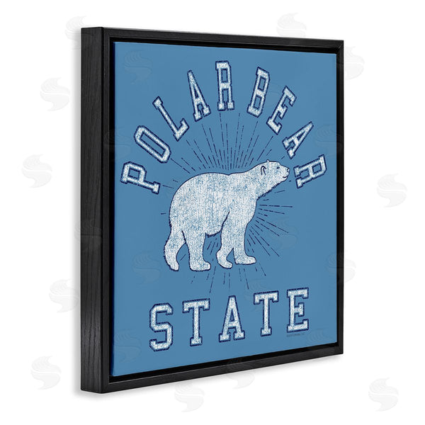 Stupell Industries Spirit Animals | Varsity Polar Bear State Wall Art