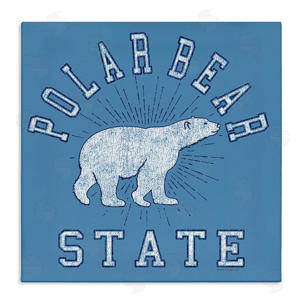 stupell industries Spirit Animals | Varsity Polar Bear State Wall Art