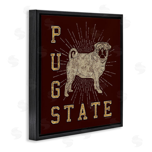 Stupell Industries Spirit Animals | Varsity Pug State Wall Art