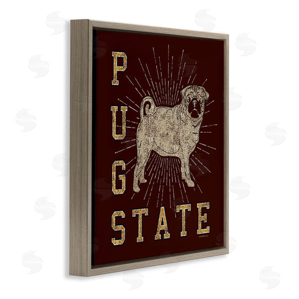 Stupell Industries Spirit Animals | Varsity Pug State Wall Art