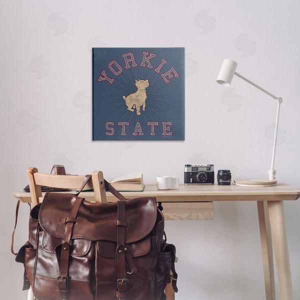 Stupell Industries Spirit Animals | Varsity Yorkie State Wall Art
