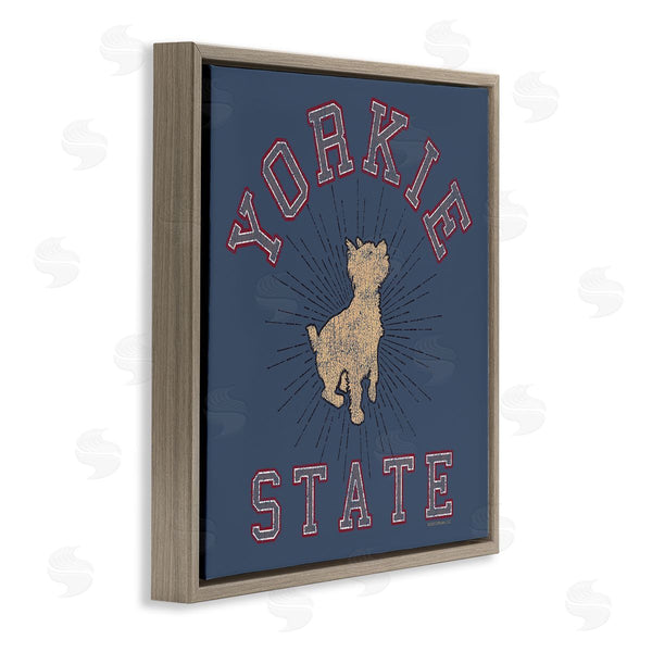 Stupell Industries Spirit Animals | Varsity Yorkie State Wall Art