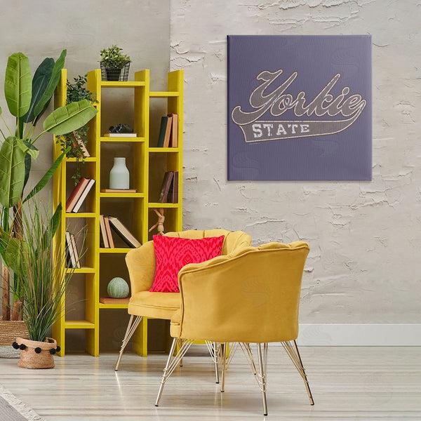 Stupell Industries Spirit Animals | Vintage College Yorkie State Wall Art
