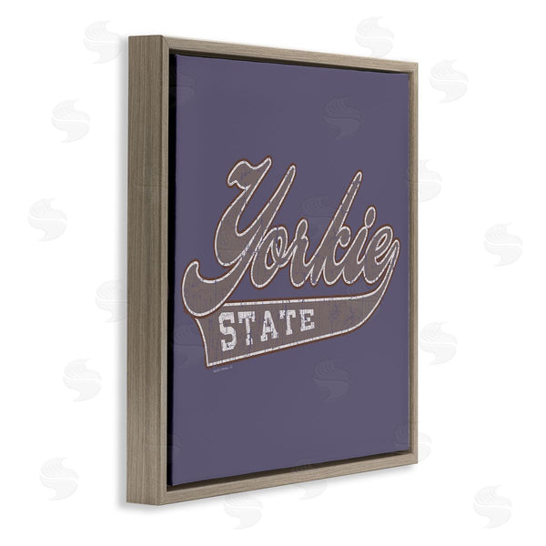 Stupell Industries Spirit Animals | Vintage College Yorkie State Wall Art