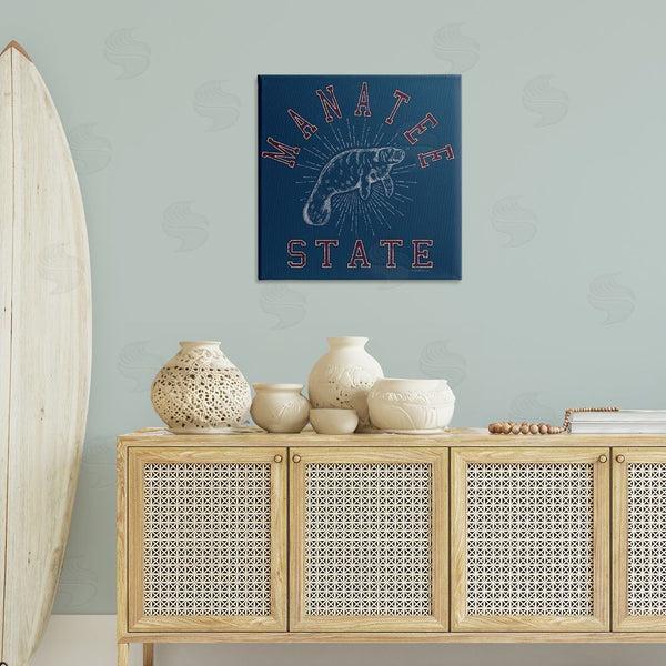 Stupell Industries Spirit Animals | Vintage Manatee State Wall Art