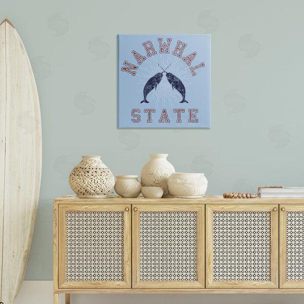 Stupell Industries Spirit Animals | Vintage Narwhal State Wall Art