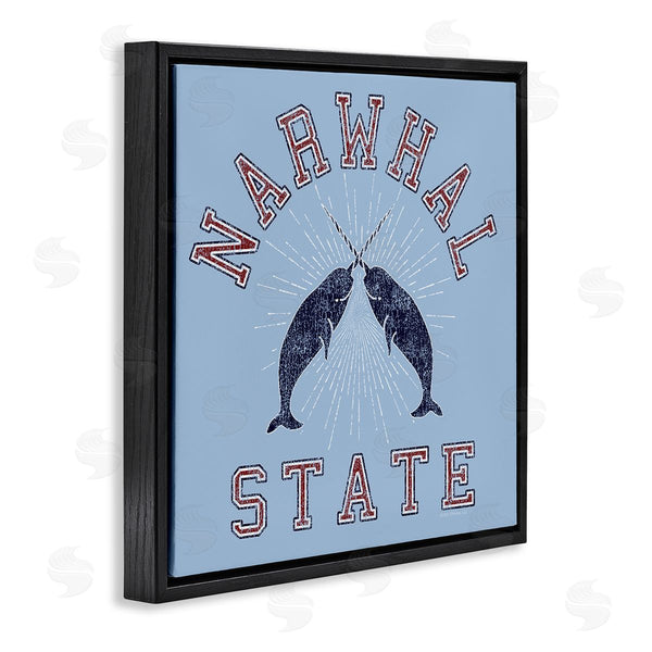 Stupell Industries Spirit Animals | Vintage Narwhal State Wall Art