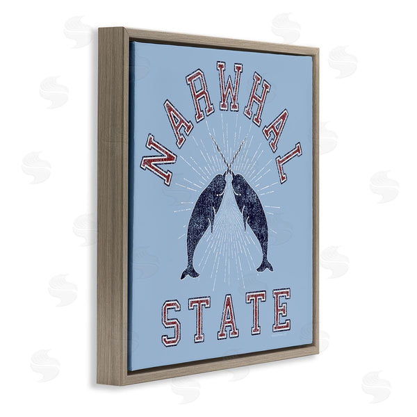 Stupell Industries Spirit Animals | Vintage Narwhal State Wall Art