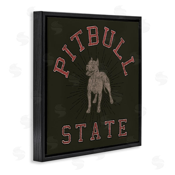 Stupell Industries Spirit Animals | Vintage Pitbull State Wall Art