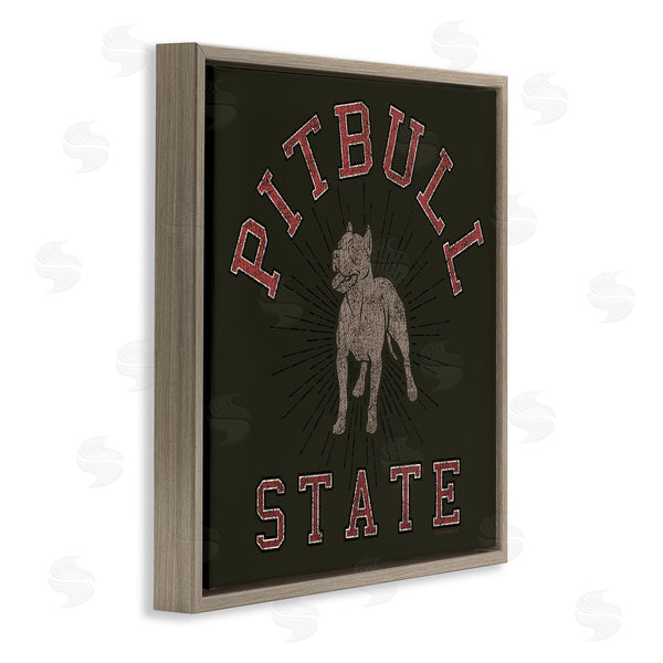 Stupell Industries Spirit Animals | Vintage Pitbull State Wall Art