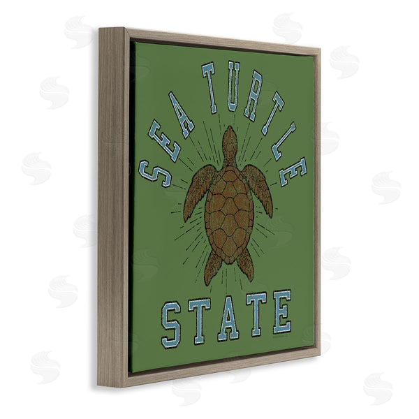 Stupell Industries Spirit Animals | Vintage Sea Turtle State Wall Art