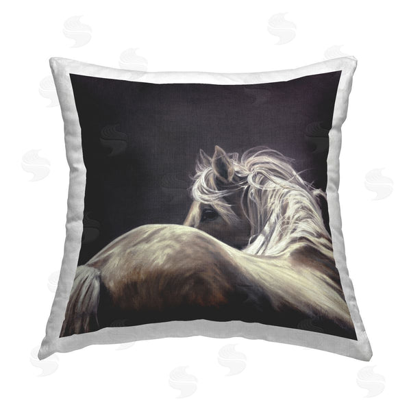 stupell industries Spirit Horse | Double Take Horse Portrait Printed Throw Pillow