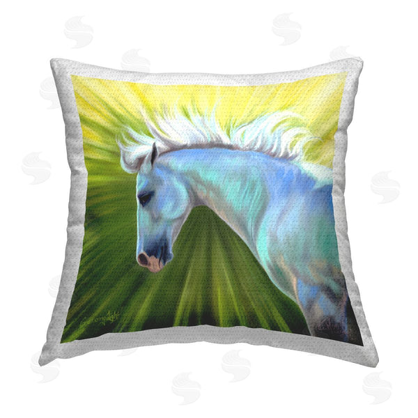 Stupell Industries Spirit Horse | Gathering Light Horse Portrait Printed Throw Pillow