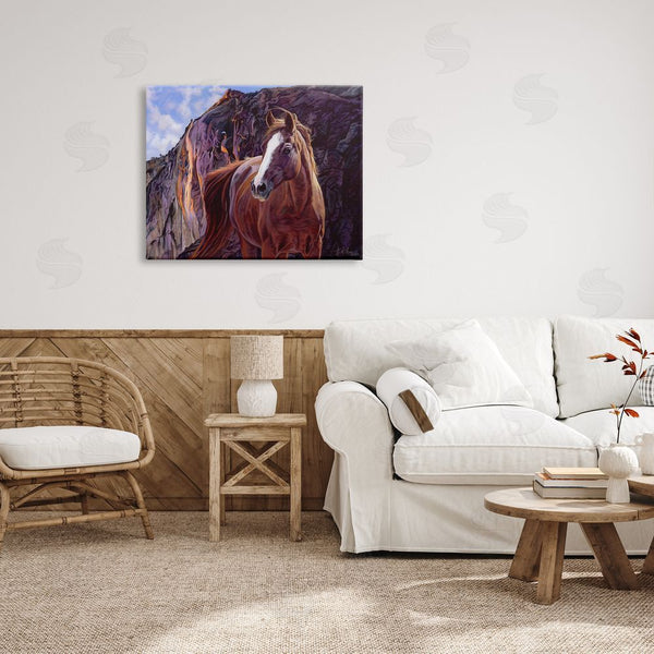 Stupell Industries Spirit Horse | Horse By Cliffs Landscape Wall Art