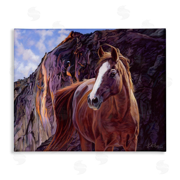 stupell industries Spirit Horse | Horse by Cliffs Landscape Wall Art