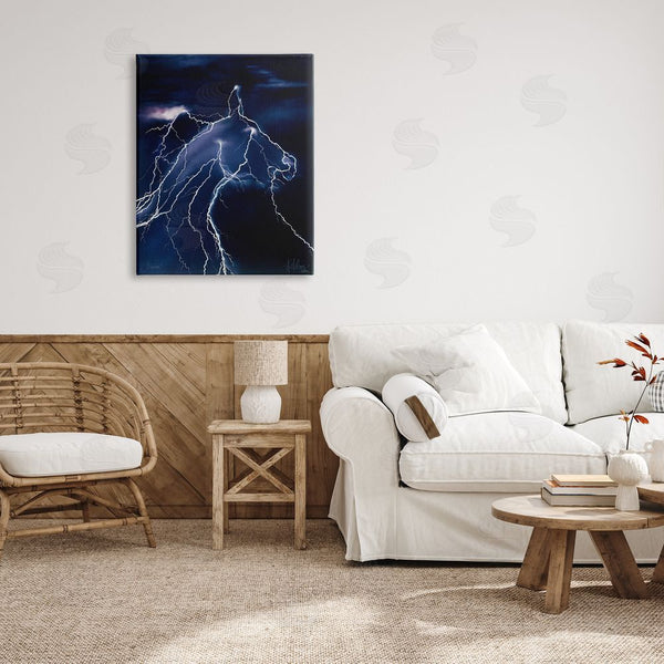 Stupell Industries Spirit Horse | Horse Face In Lighting Storm Wall Art