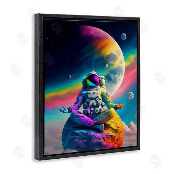 Stupell Industries Spirit Of The Rainbow | Astronaut Meditating On Moon Wall Art