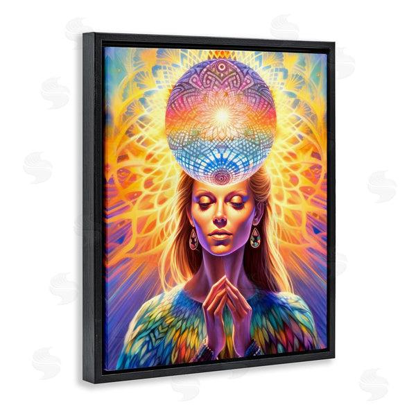 Stupell Industries Spirit Of The Rainbow | Chakra Woman Fractals Wall Art