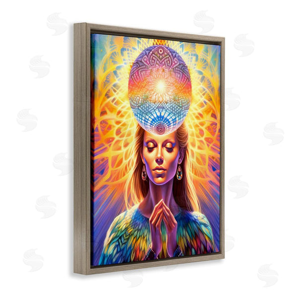Stupell Industries Spirit Of The Rainbow | Chakra Woman Fractals Wall Art