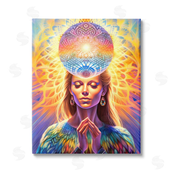 stupell industries Spirit of the Rainbow | Chakra Woman Fractals Wall Art